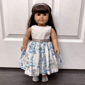 New Doll Dress Christmas Tree Silver fits American Girl and 18” Dolls